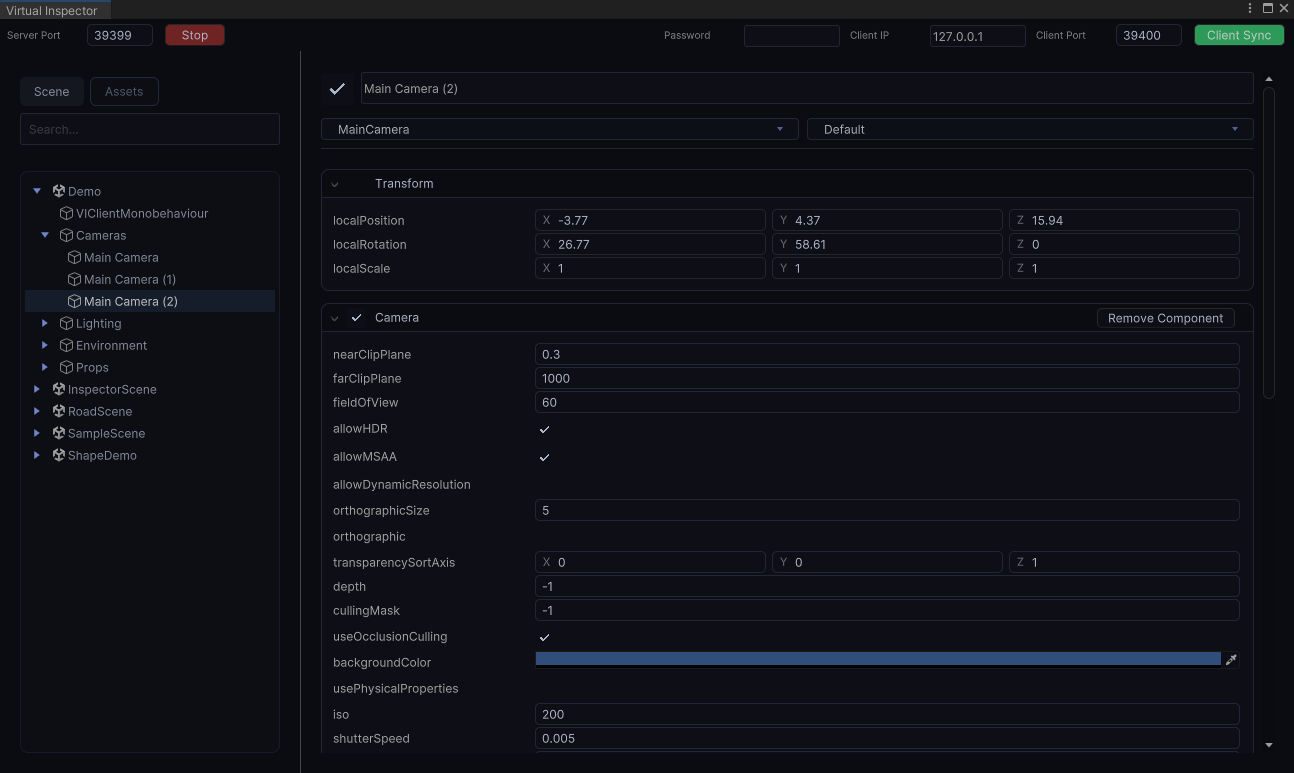 Virtual Inspector Runtime View